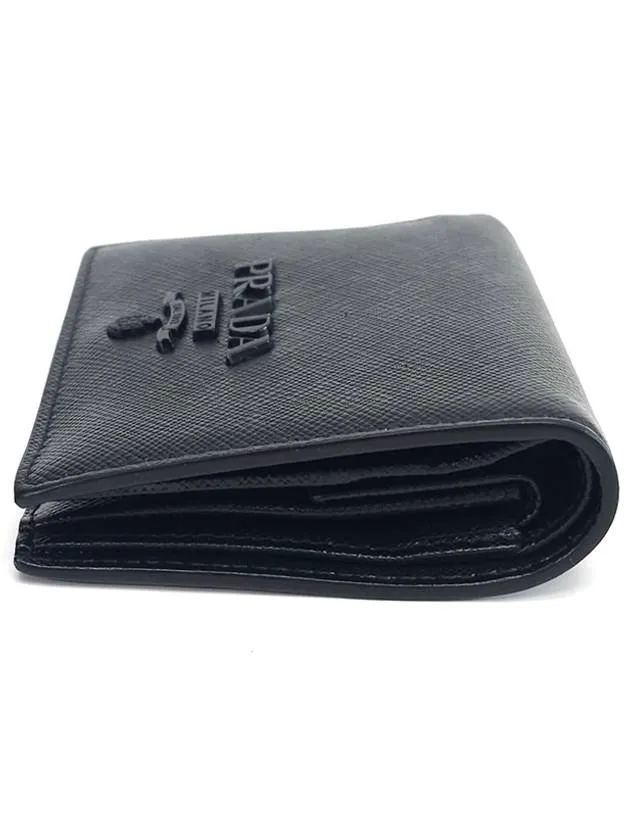 1MV204 Monochrome Saffiano Compact Half Wallet