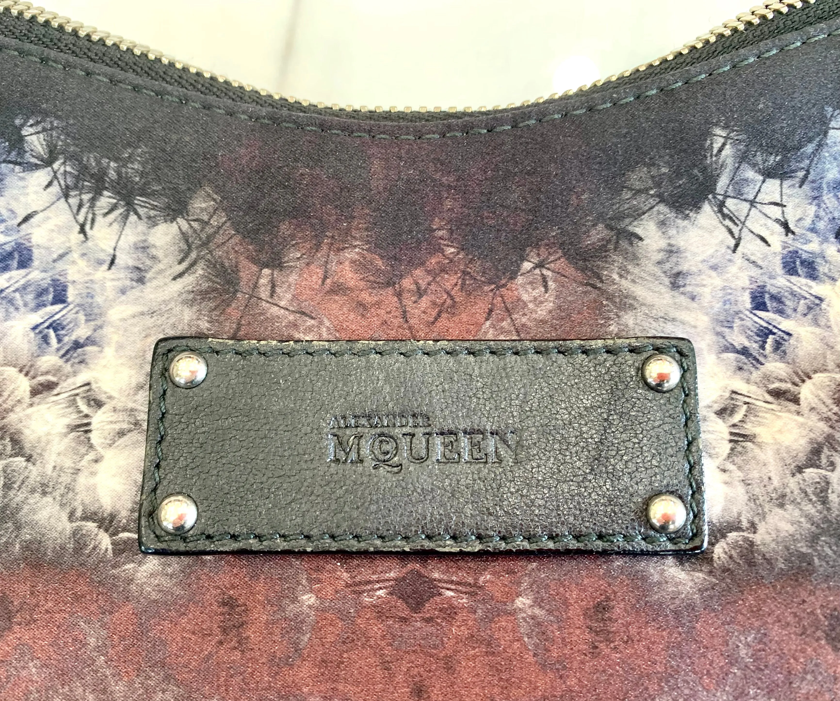 ALEXANDER MCQUEEN SILK SATIN DE MANTA CLUTCH