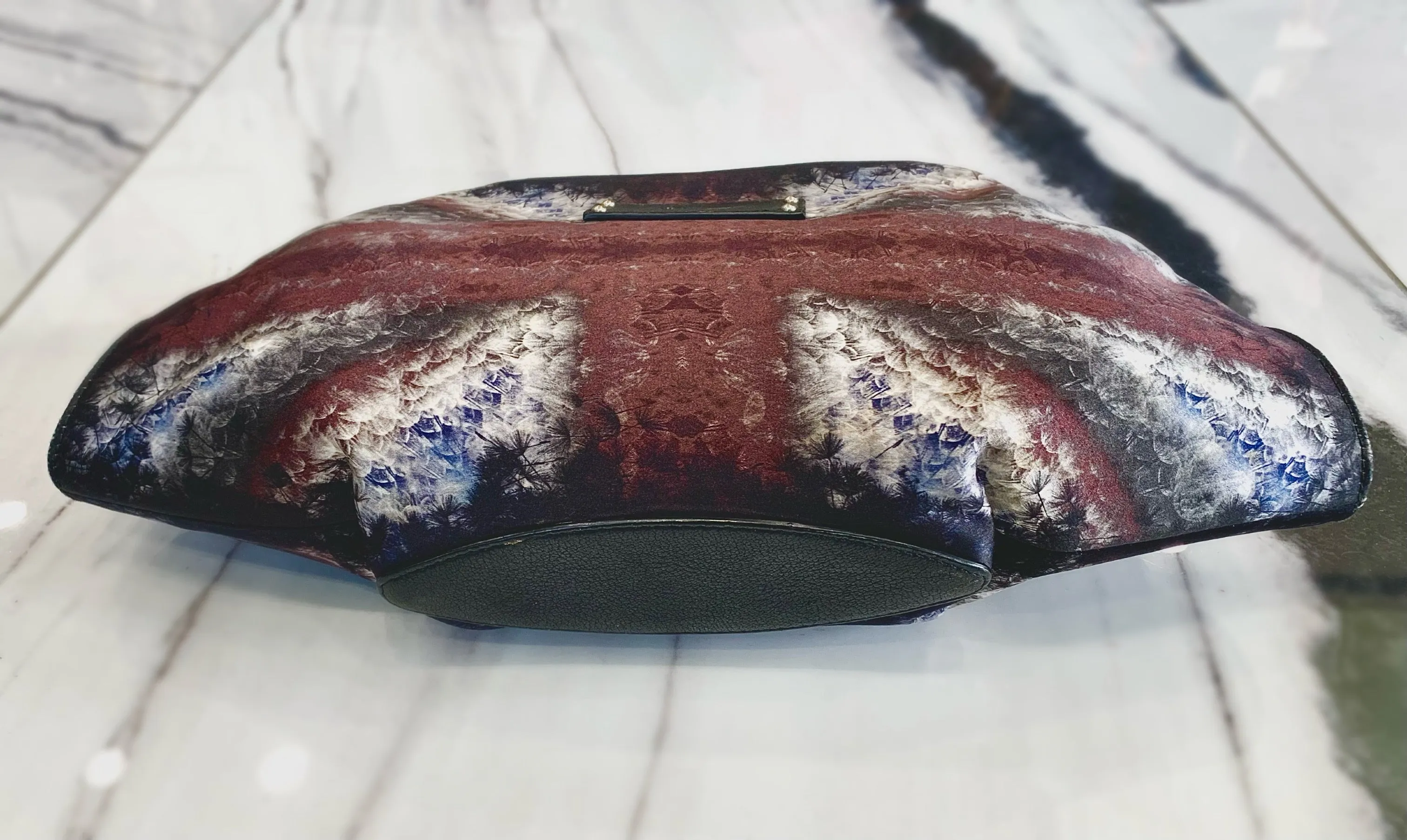 ALEXANDER MCQUEEN SILK SATIN DE MANTA CLUTCH
