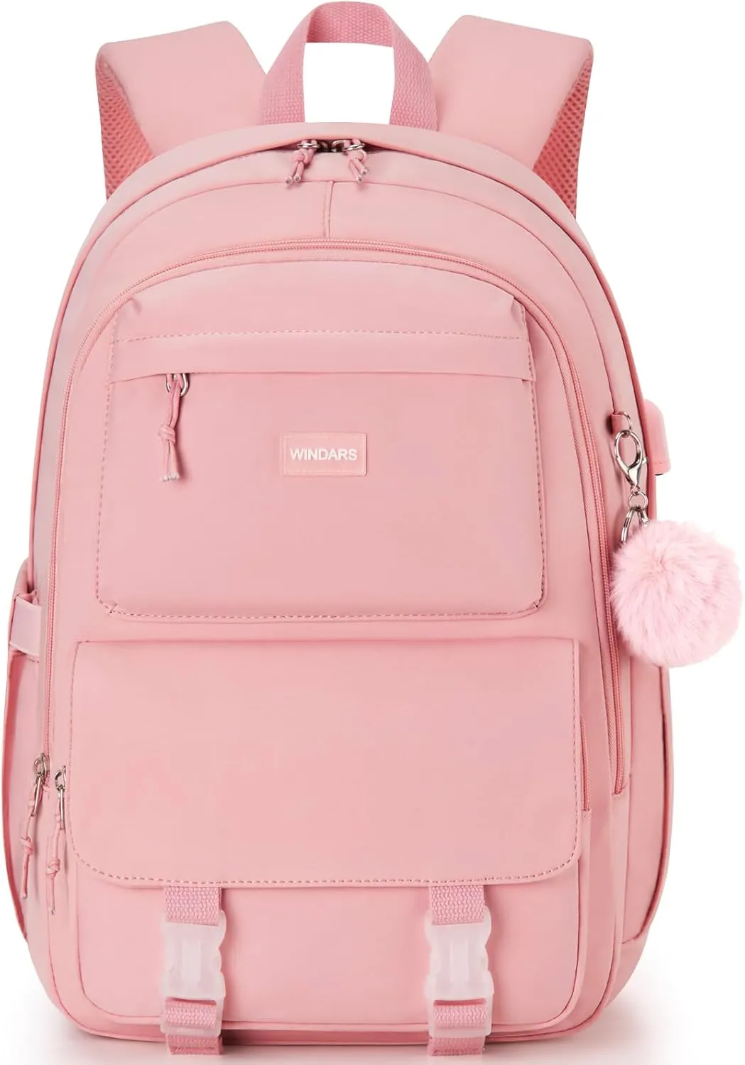 Backpacks for Girls, 15.6 Inch School Bag Cute Waterproof Laptop Bookbag Large College Backpack for Teen Women Students Anti Theft Travel Daypack, Pink