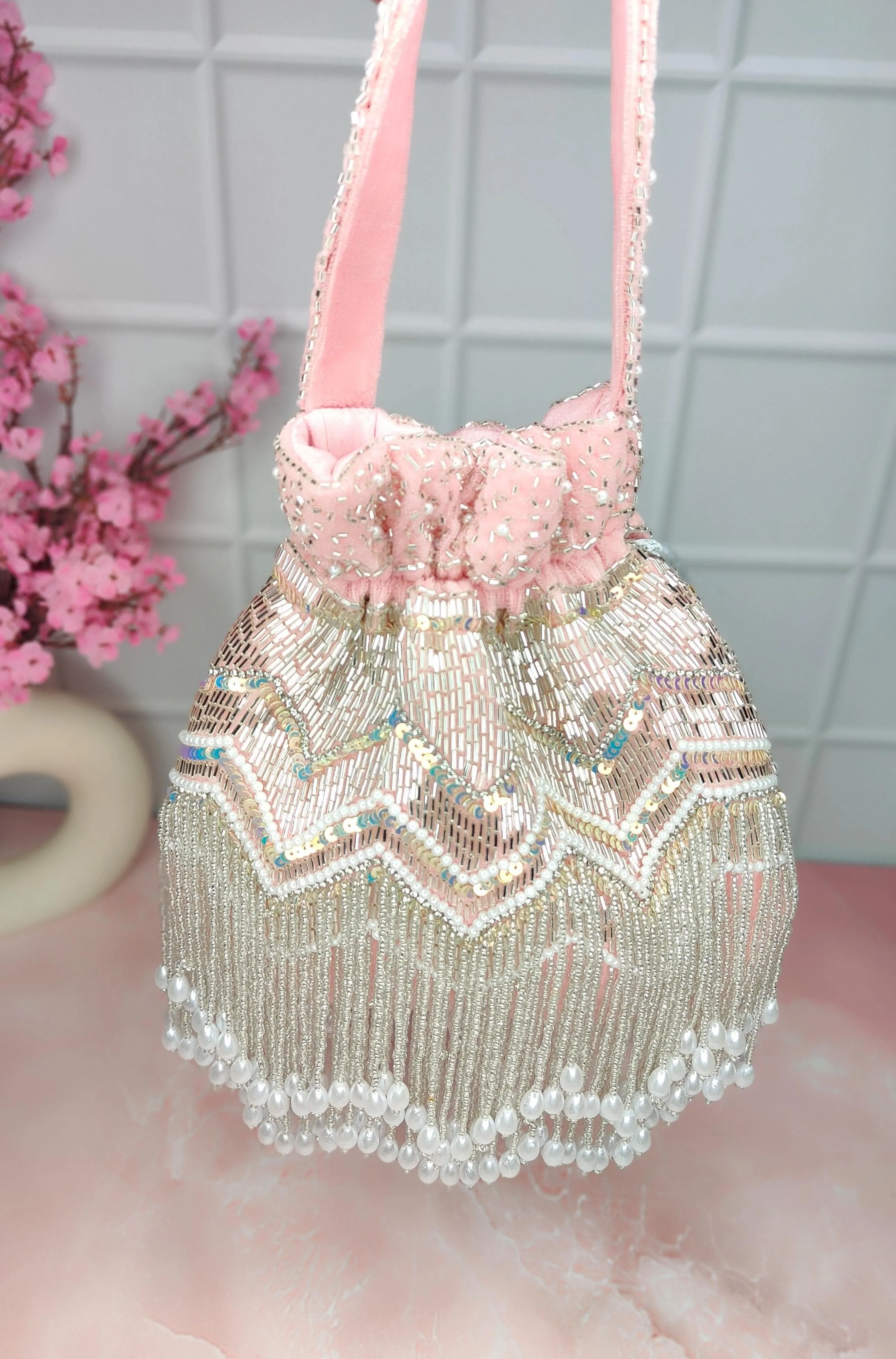 Beaded Pearl Potlis Wedding Potlis Bridal Potlis