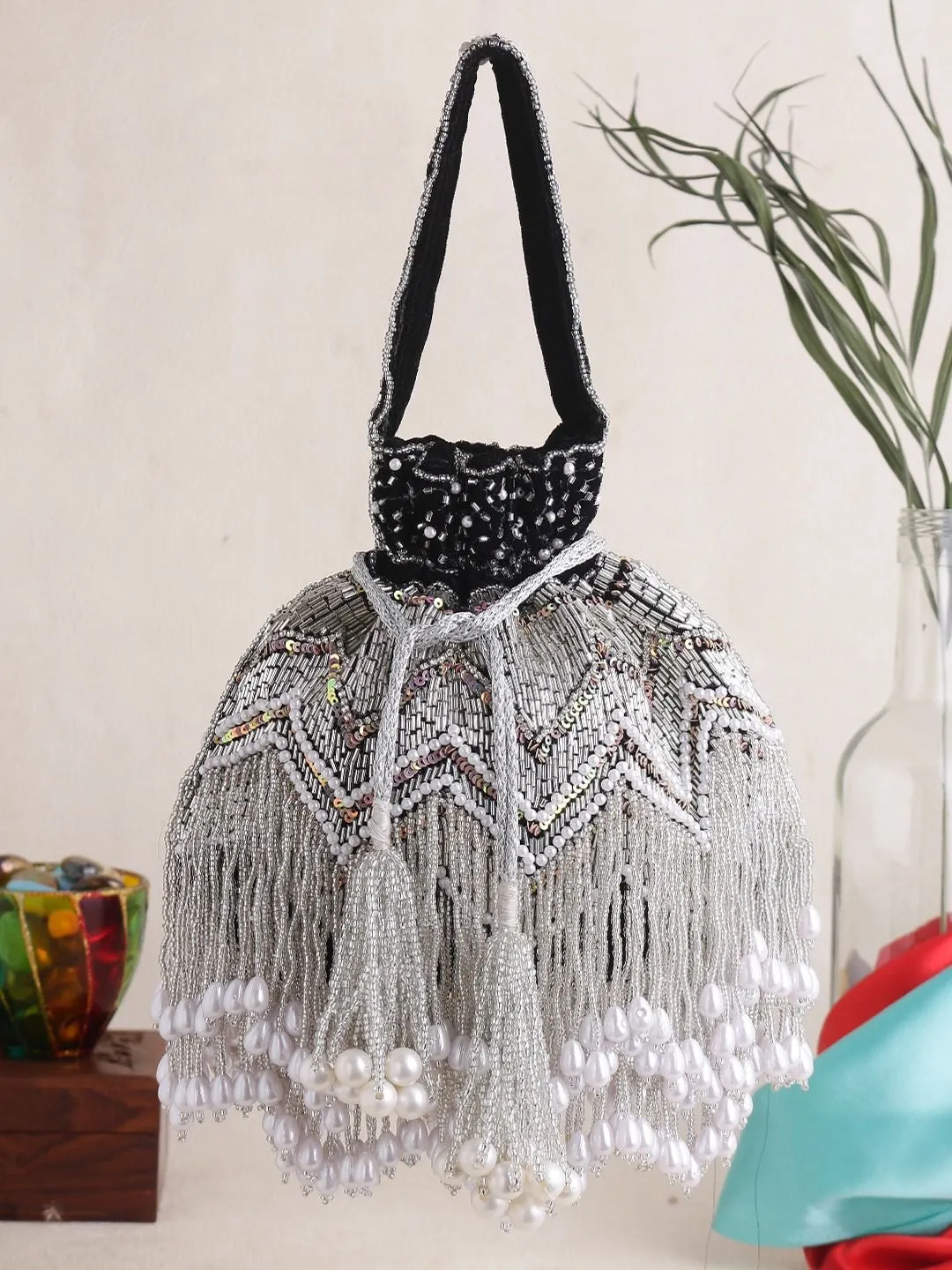 Beaded Pearl Potlis Wedding Potlis Bridal Potlis