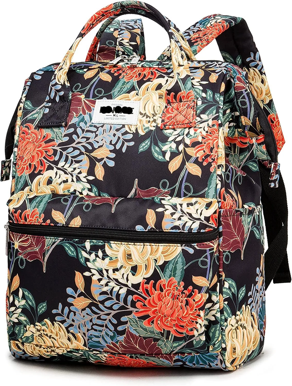 Bohemian Water Resistant Cushion Straps USB Port Laptop Backpack