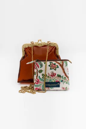 Brown Buni Clutch & Pouch Set