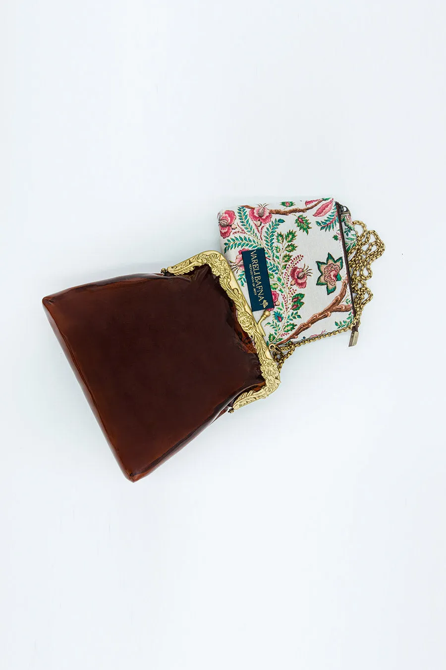 Brown Buni Clutch & Pouch Set