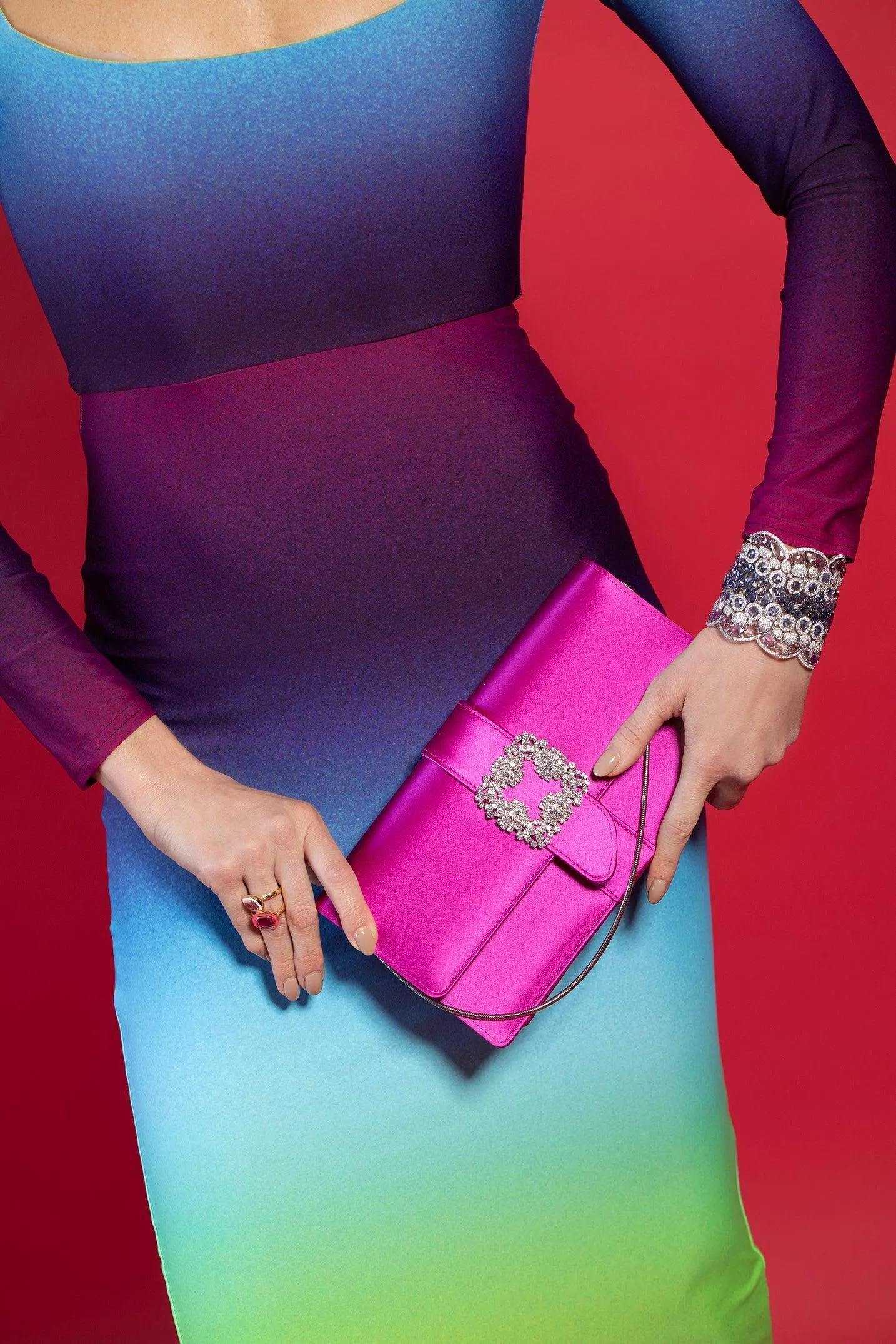 Capri Clutch - Bright Purple