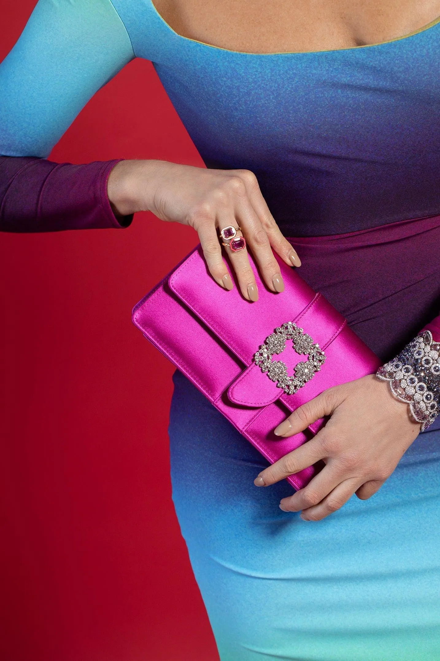 Capri Clutch - Bright Purple
