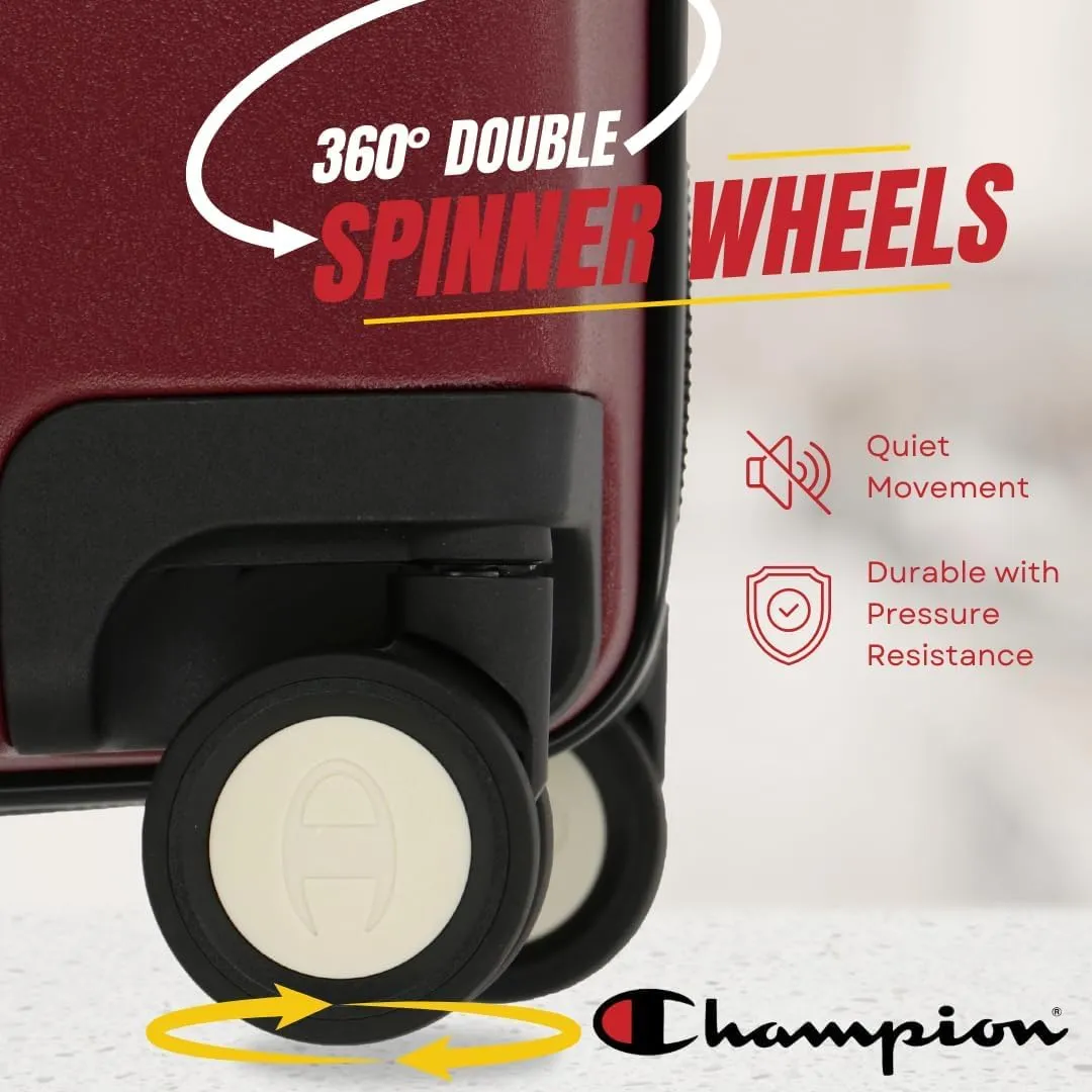 Champion 2-Piece Luggage Set - 20 29 Hardshell Suitcases with 8 Spinner Wheels - Expandable Carry-On & Checked Luggage - Durable ABS Material - Travel Bags for Men & Women - Tawny Port