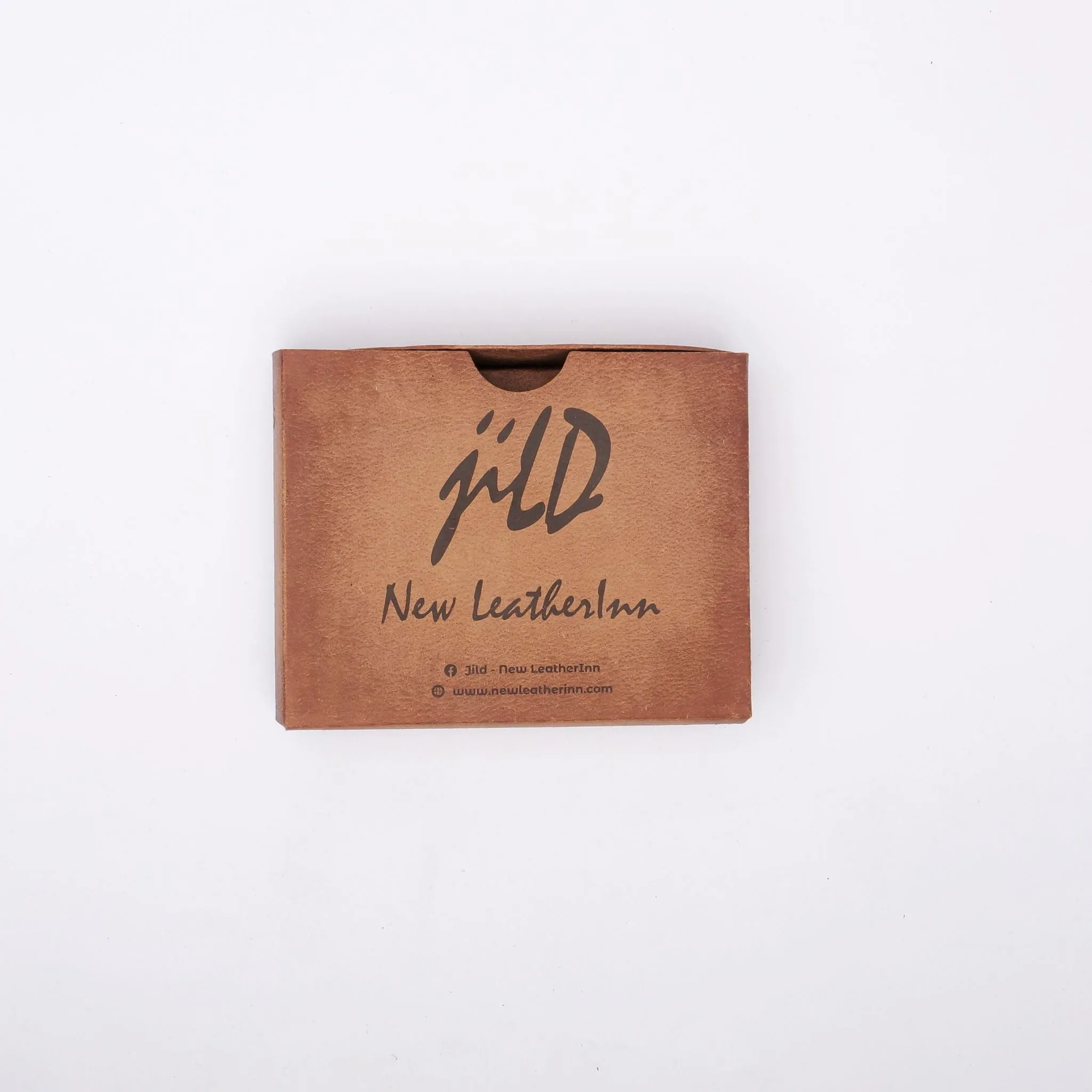 Compact Leather Wallet-Camel