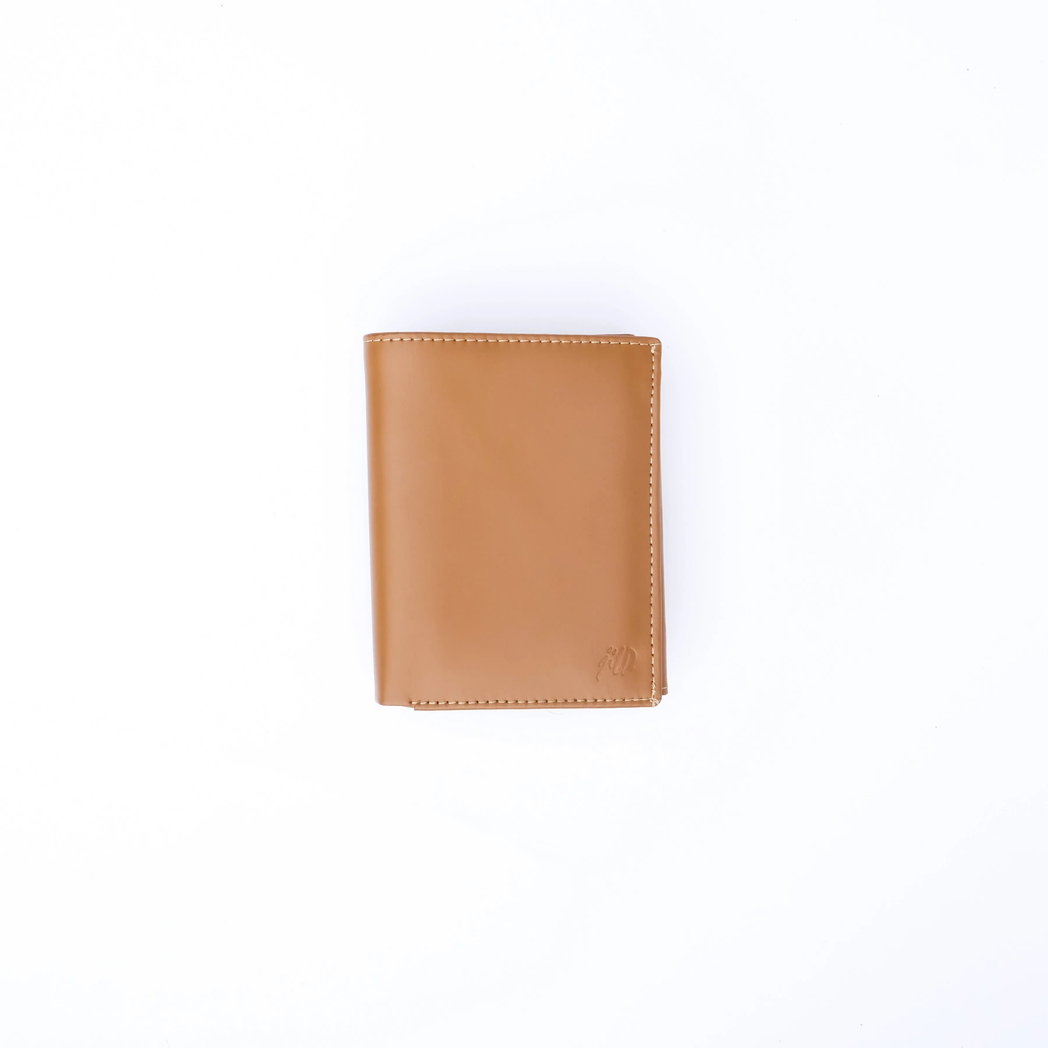Compact Leather Wallet-Camel