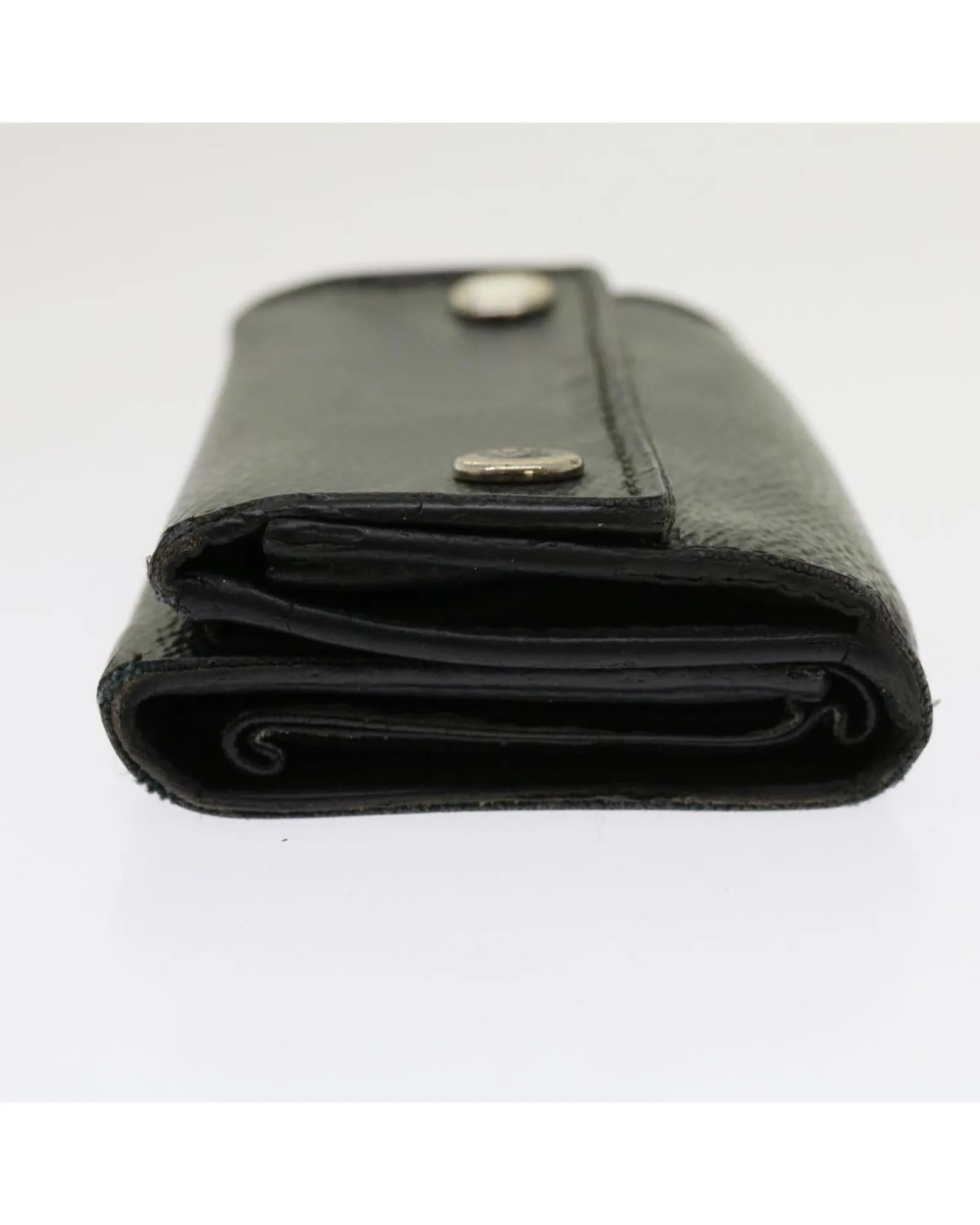 Compact Monogram Eclipse Wallet with Clasp Button and Missing Hook