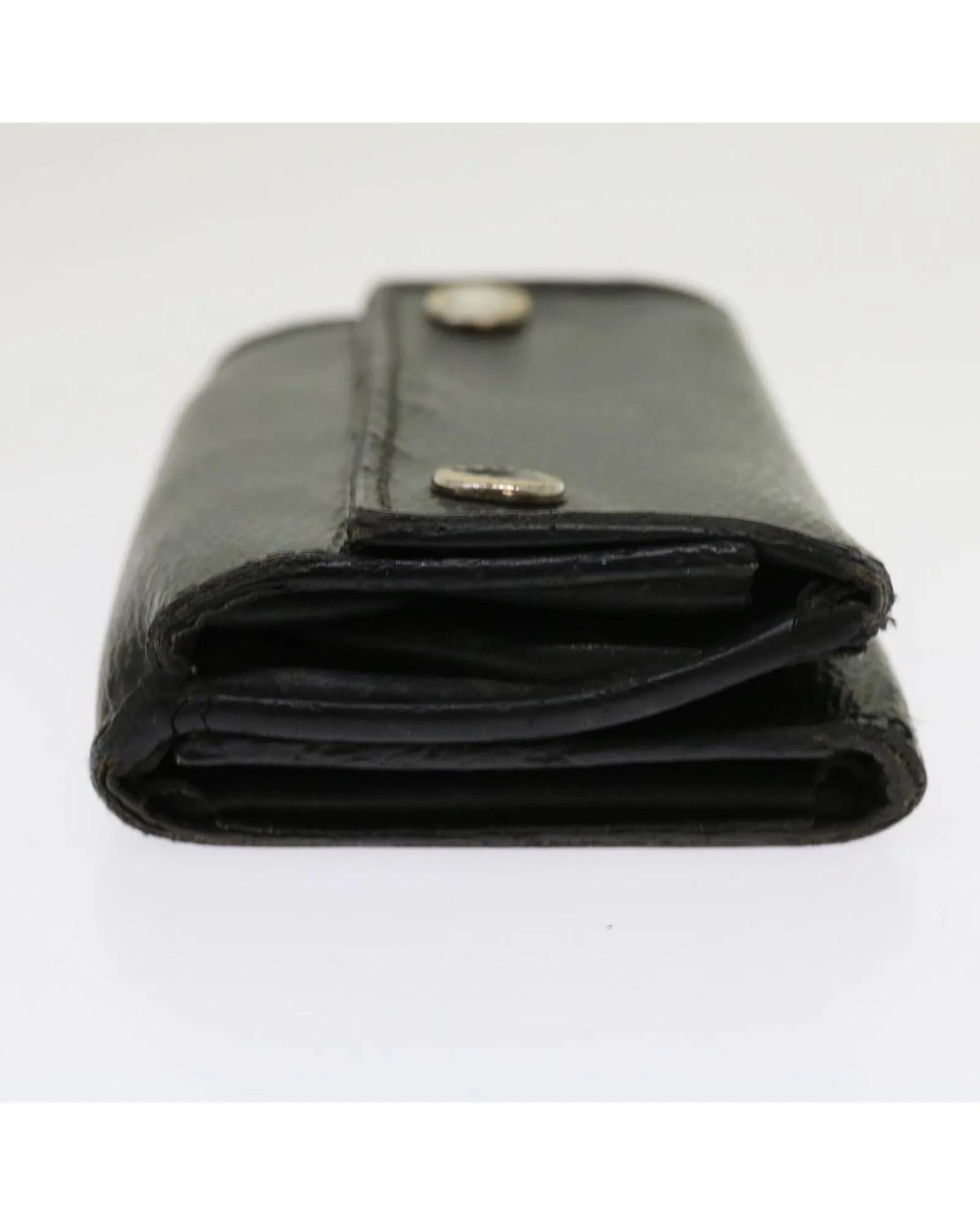 Compact Monogram Eclipse Wallet with Clasp Button and Missing Hook