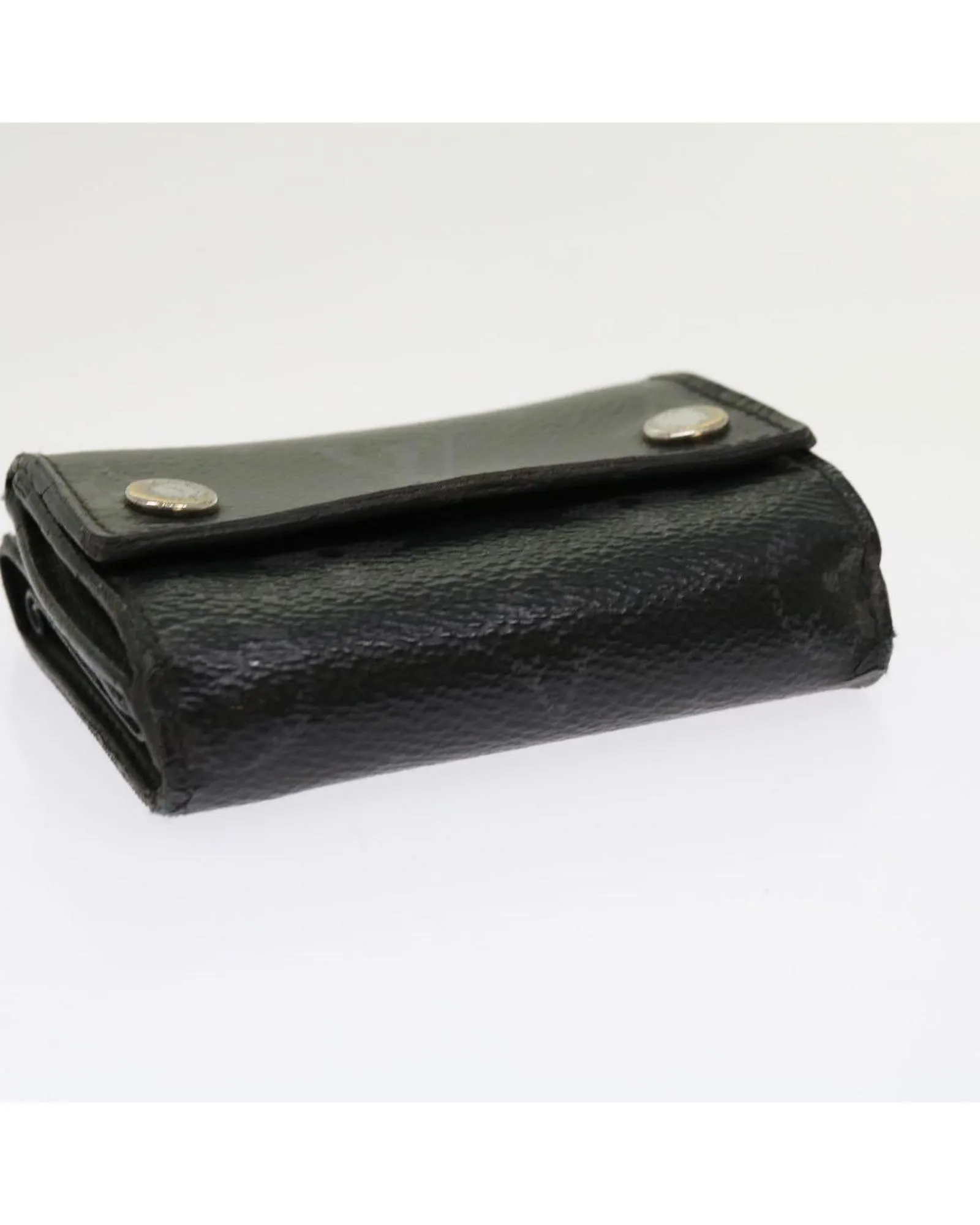 Compact Monogram Eclipse Wallet with Clasp Button and Missing Hook