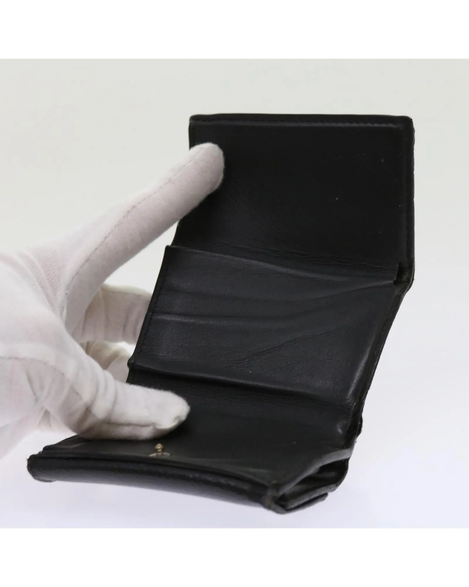 Compact Monogram Eclipse Wallet with Clasp Button and Missing Hook