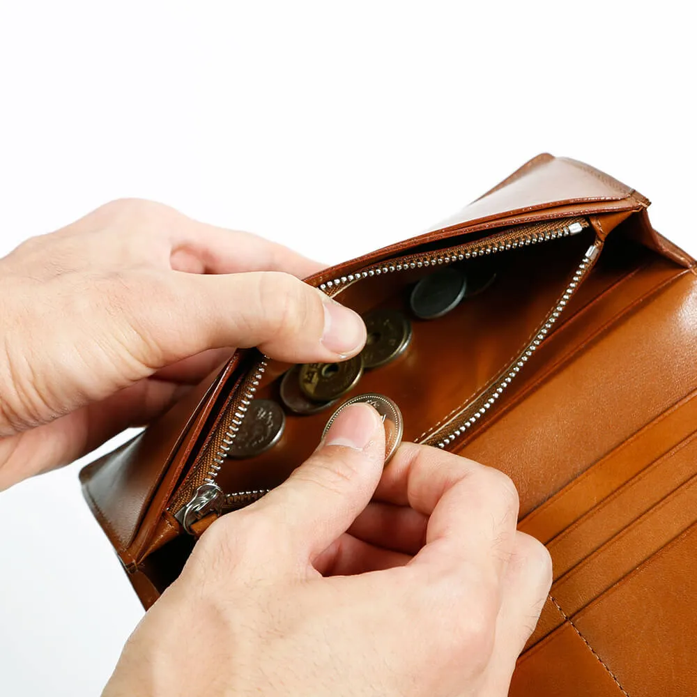 Cordovan Coin Pocket Long Wallet