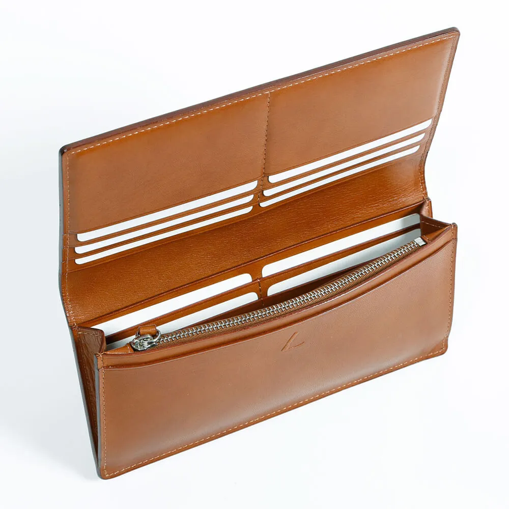 Cordovan Coin Pocket Long Wallet