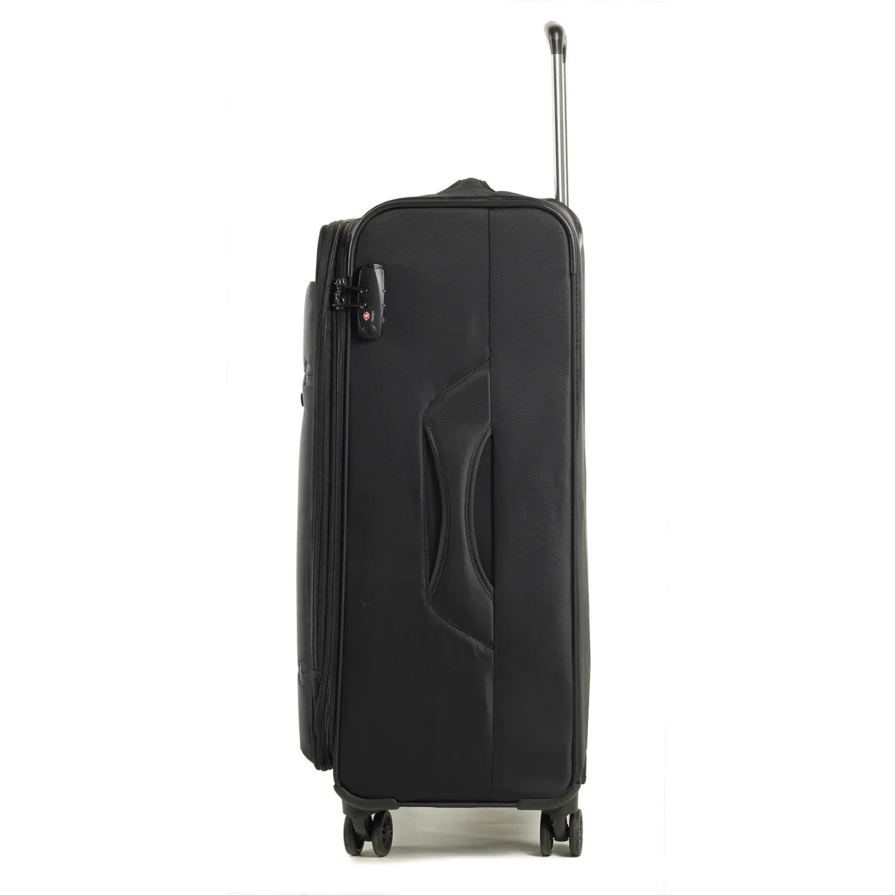DELUXE-Lite 4 Wheel Expandable Medium Suitcase 72cm - Black