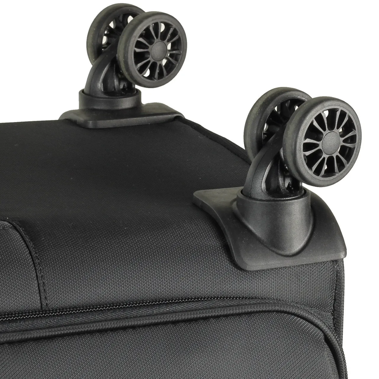 DELUXE-Lite 4 Wheel Expandable Medium Suitcase 72cm - Black