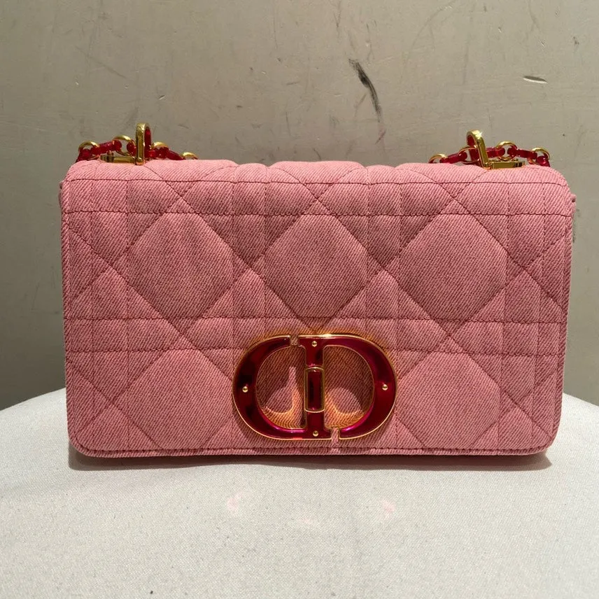 Dior Caro Pink Quilted Crossbody Bag Small
