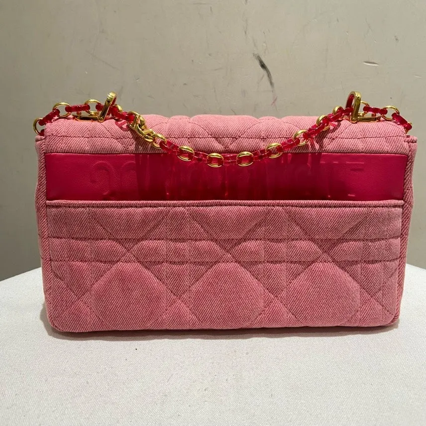 Dior Caro Pink Quilted Crossbody Bag Small