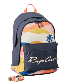 Double Dome Backpack in Navy & Peach