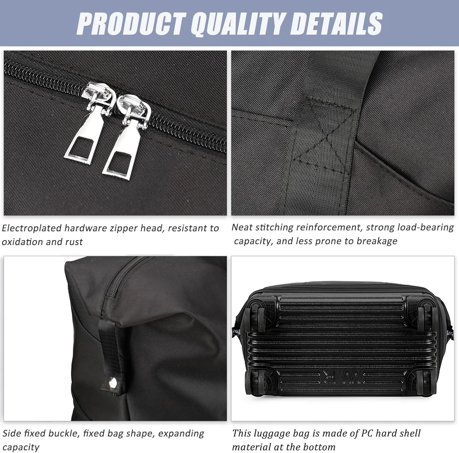 Duffle Bag with Wheels,Foldable Duffle Bag for Travel,Large Suitcases with Wheels,Foldable Travel Bag,Expandable Luggage,Carry on Luggage for Women Men (Gray)