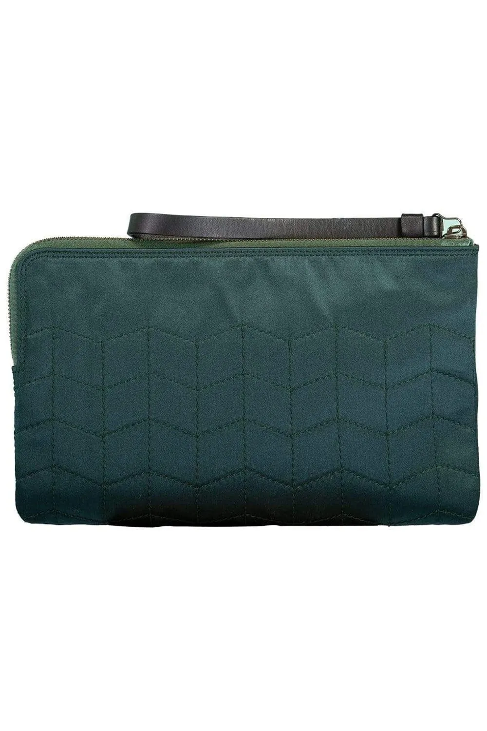 Embroidered Love Satin Clutch