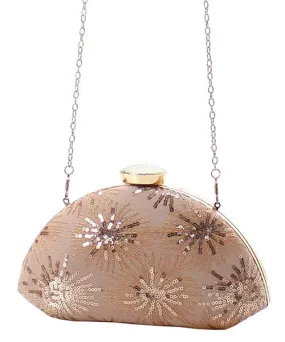 Embroidered Sequin Clutch