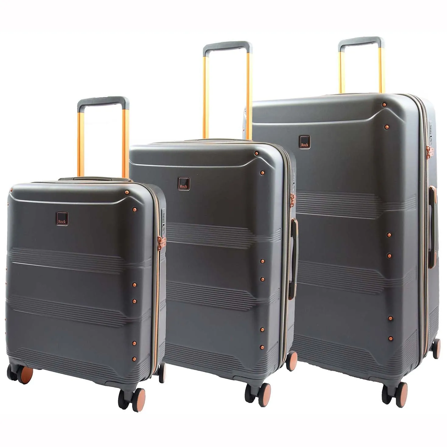 Expandable 8 Wheeled Travel Luggage Florence Charcoal
