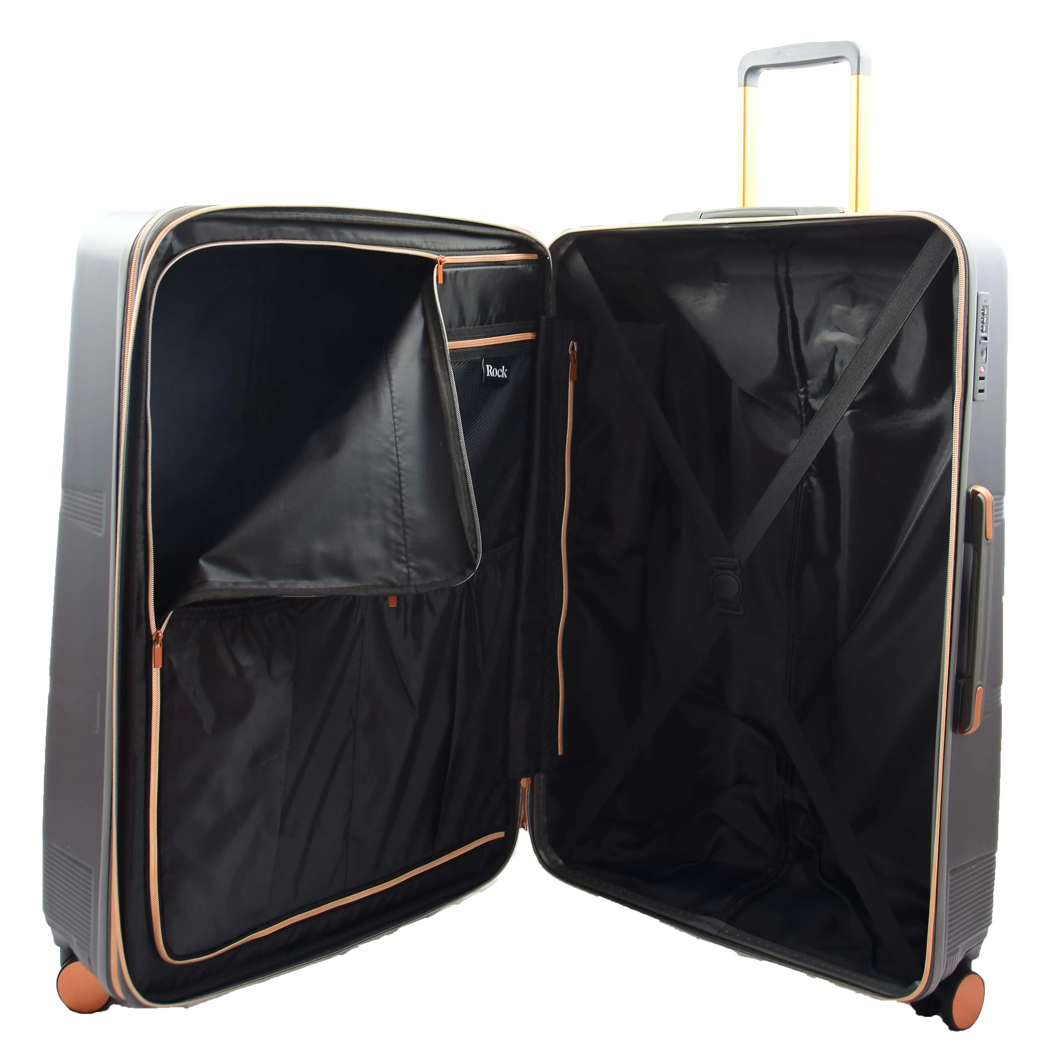 Expandable 8 Wheeled Travel Luggage Florence Charcoal
