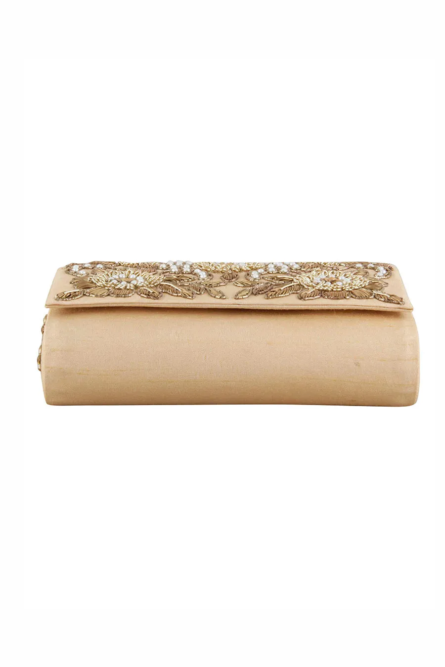 Gold Jing Bang Hand-Embroidered Clutch