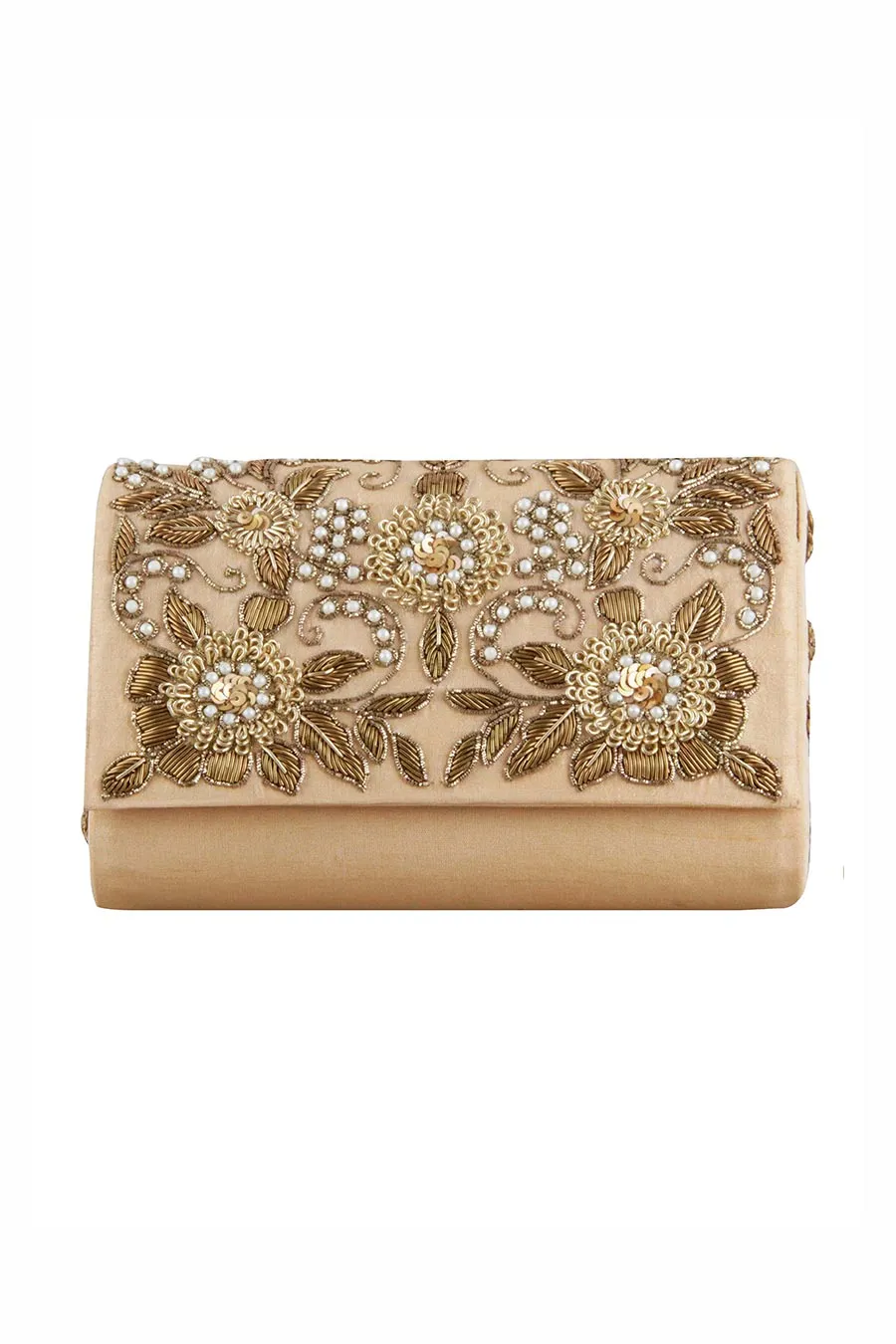 Gold Jing Bang Hand-Embroidered Clutch