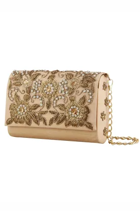 Gold Jing Bang Hand-Embroidered Clutch