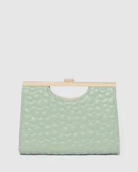 Green Alice Floral Quilt Clutch Bag