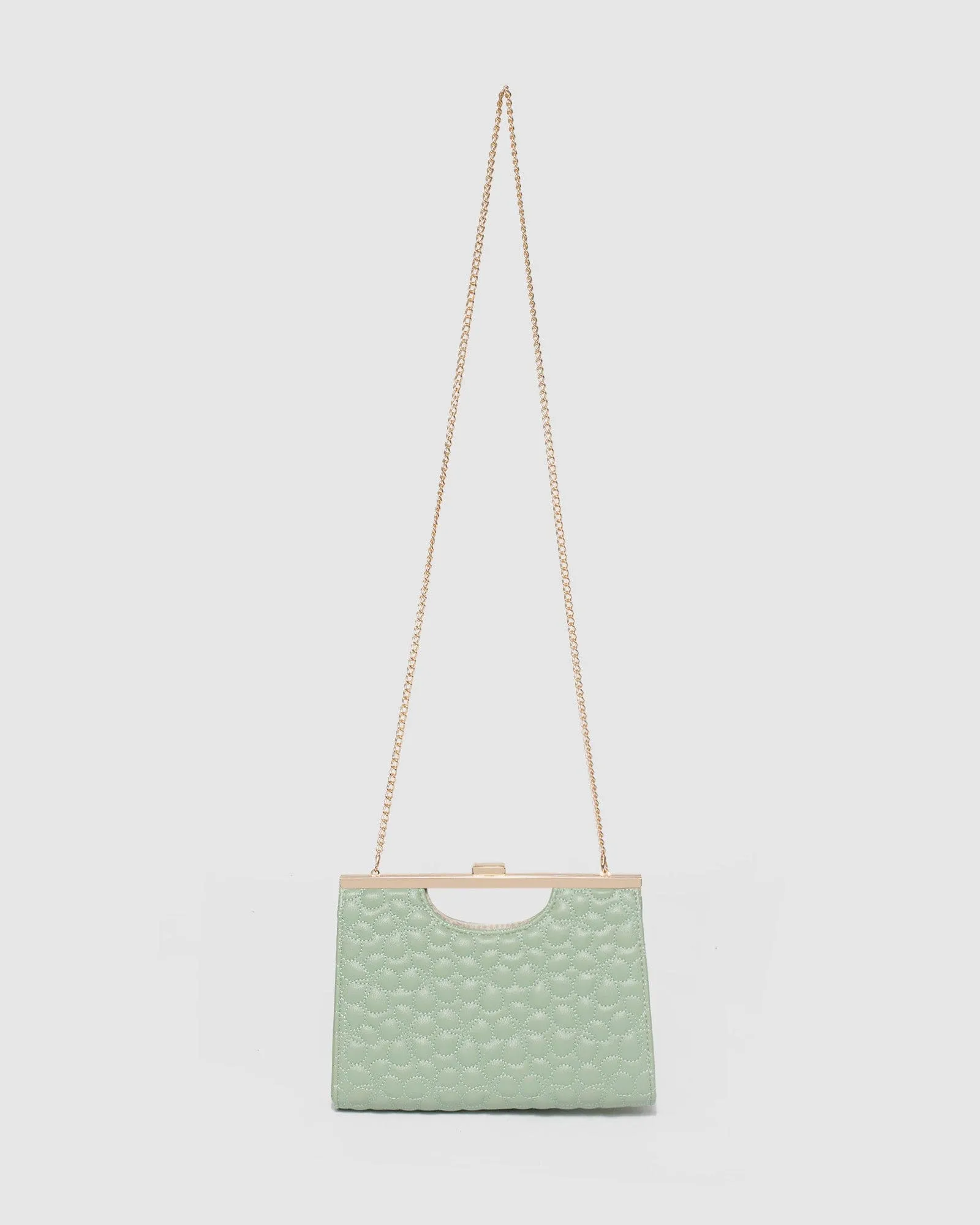 Green Alice Floral Quilt Clutch Bag