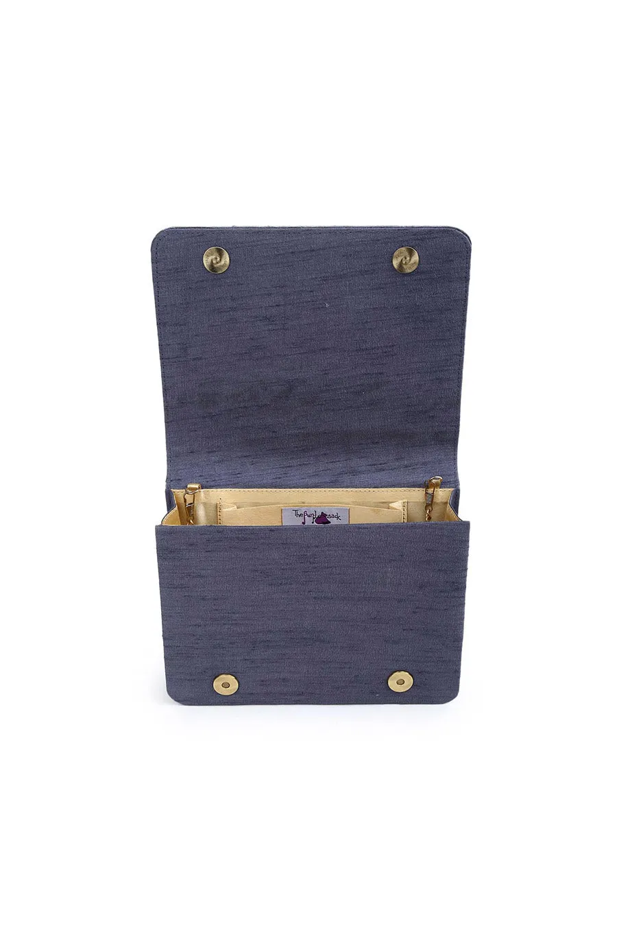 Grey Sequins Toucan Clutch
