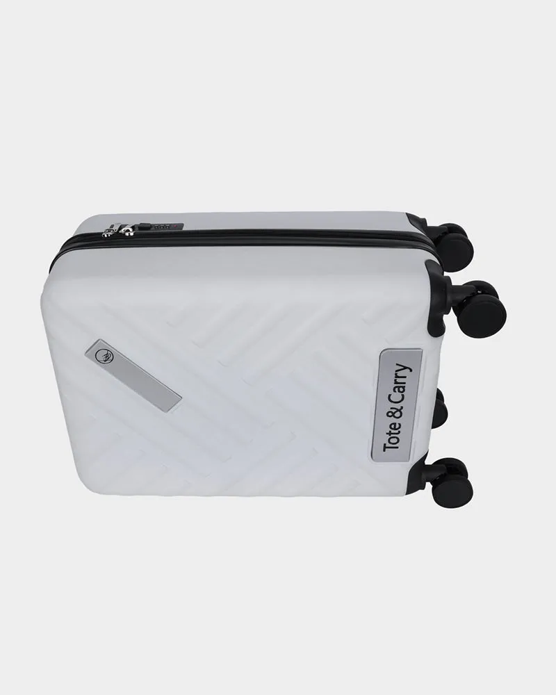 Hard Case 3 Piece Luggage Set in White