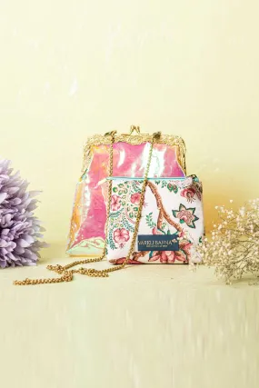 Holographic Pink Shuruq Clutch & Pouch Set
