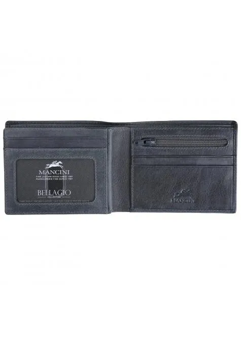Mancini BELLAGIO Center Wing RFID Wallet With Coin Pocket