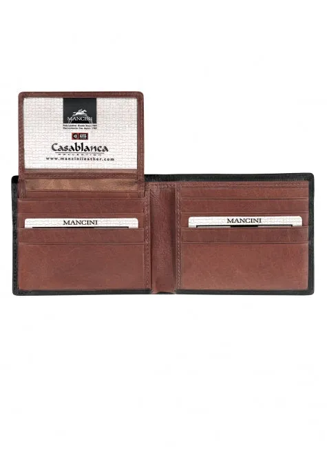 Mancini Casablanca Men’s Billfold with Removable Passcase