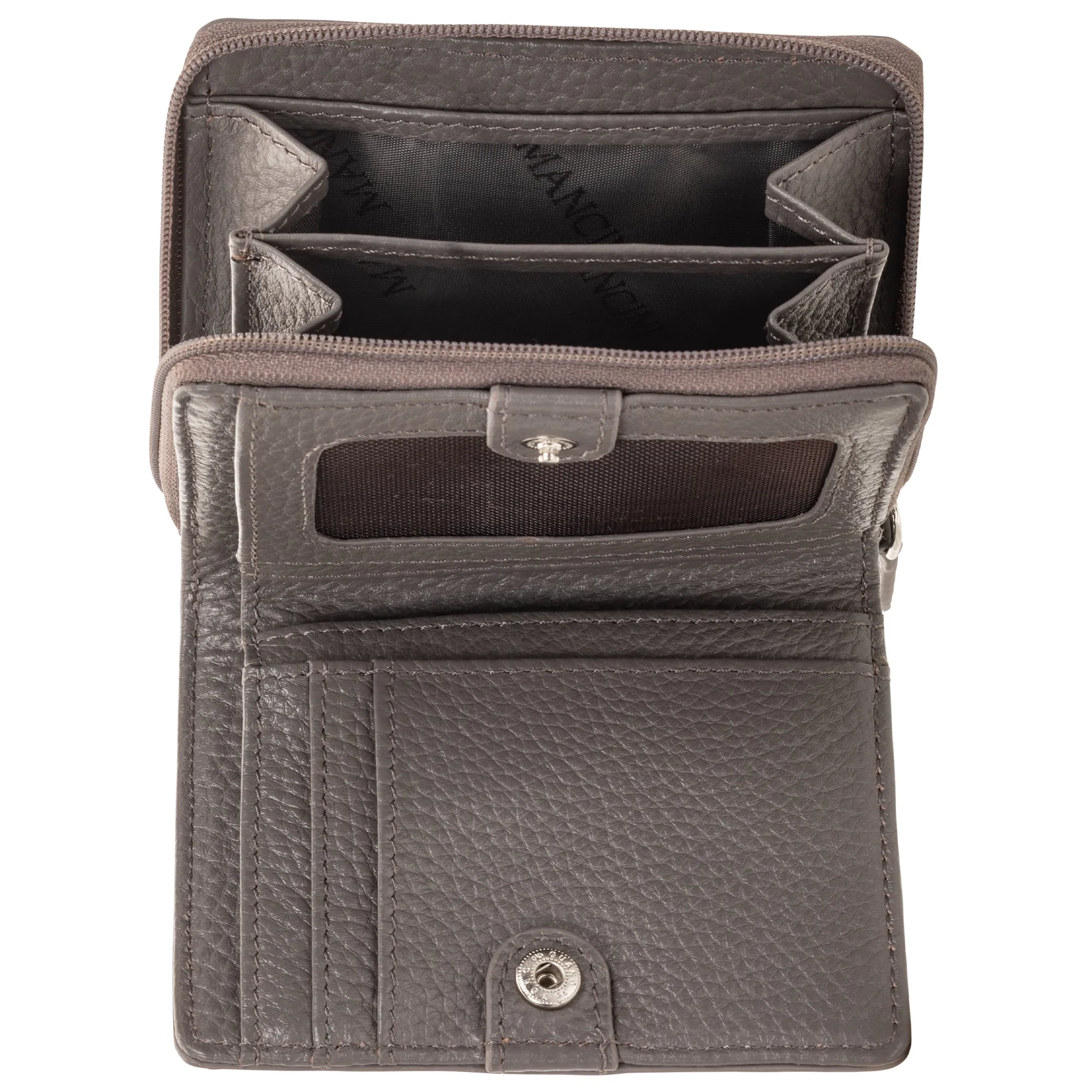 Mancini Pebbled Ladies’ RFID Small Clutch Wallet