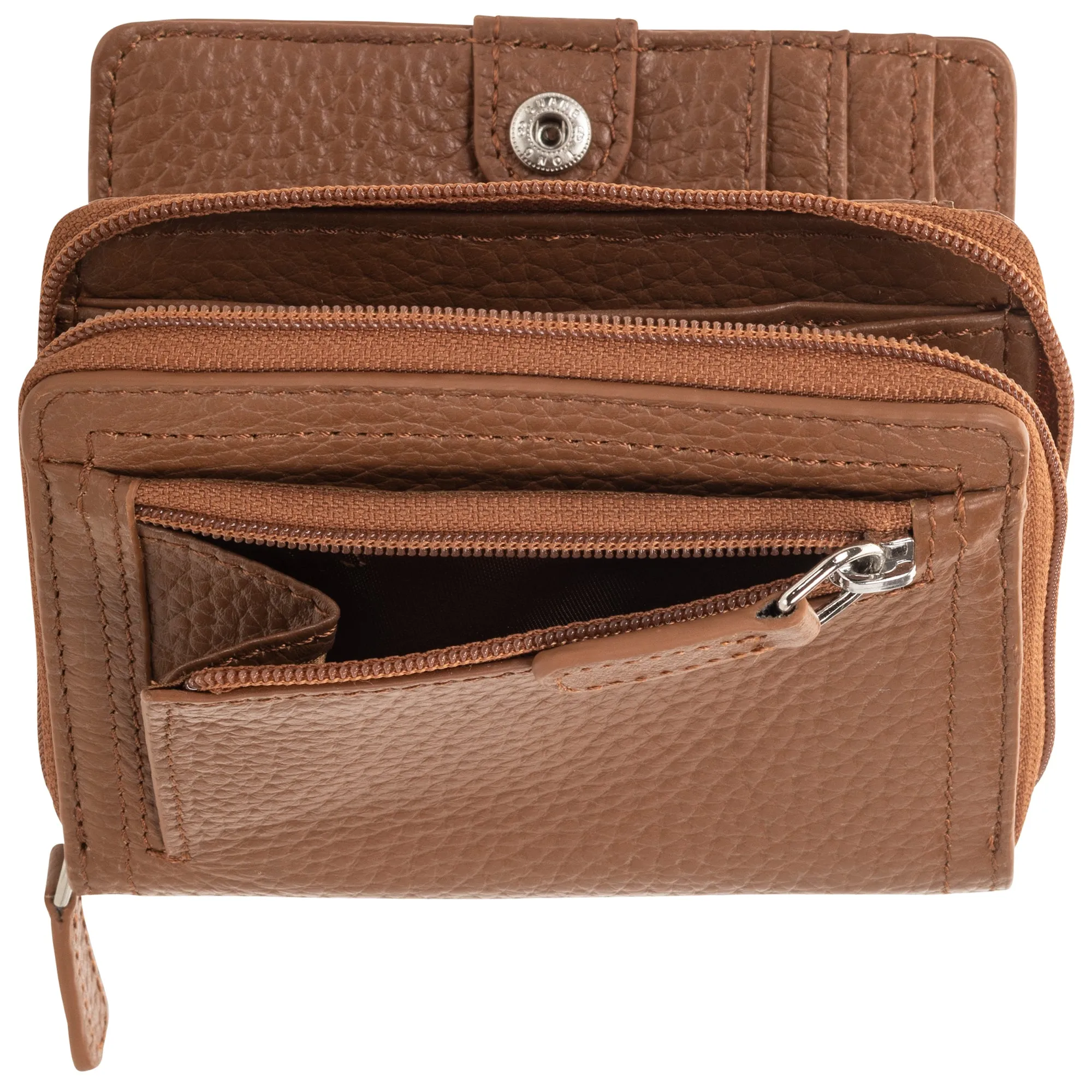 Mancini Pebbled Ladies’ RFID Small Clutch Wallet