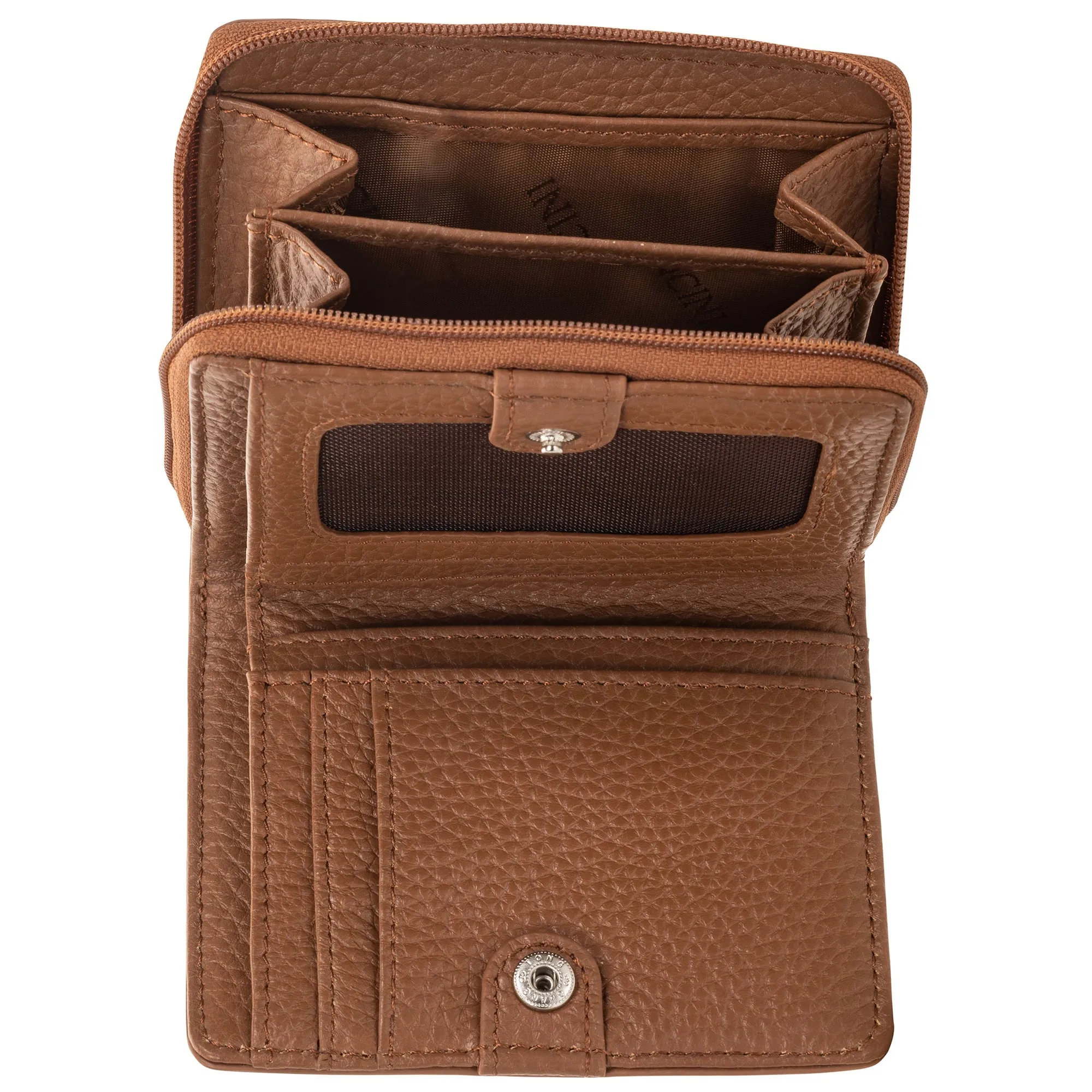 Mancini Pebbled Ladies’ RFID Small Clutch Wallet