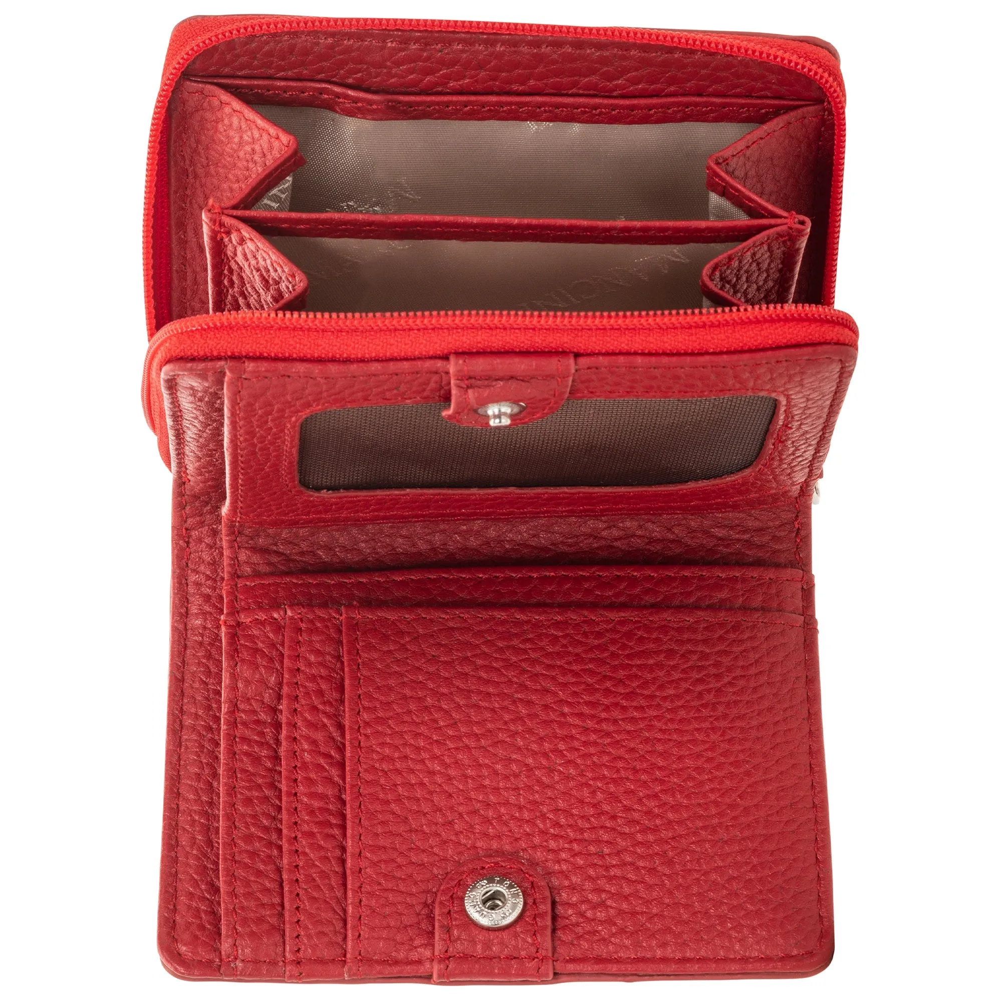 Mancini Pebbled Ladies’ RFID Small Clutch Wallet