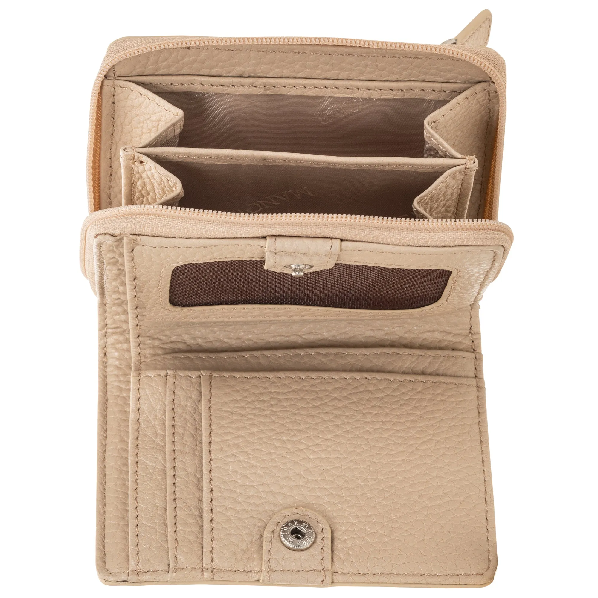 Mancini Pebbled Ladies’ RFID Small Clutch Wallet