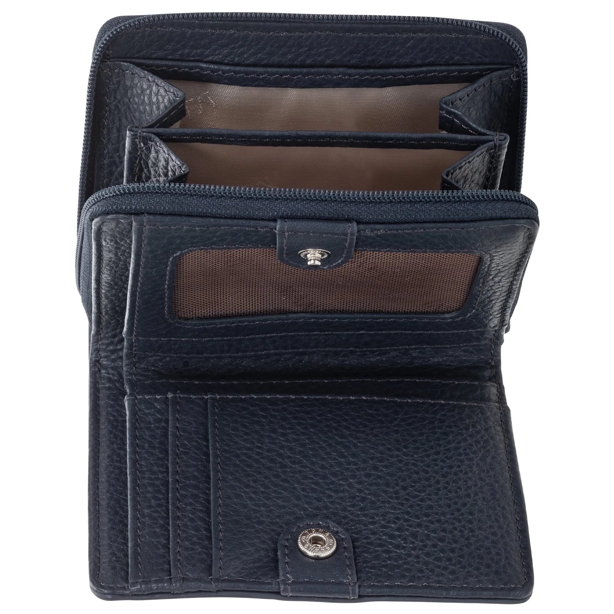 Mancini Pebbled Ladies’ RFID Small Clutch Wallet