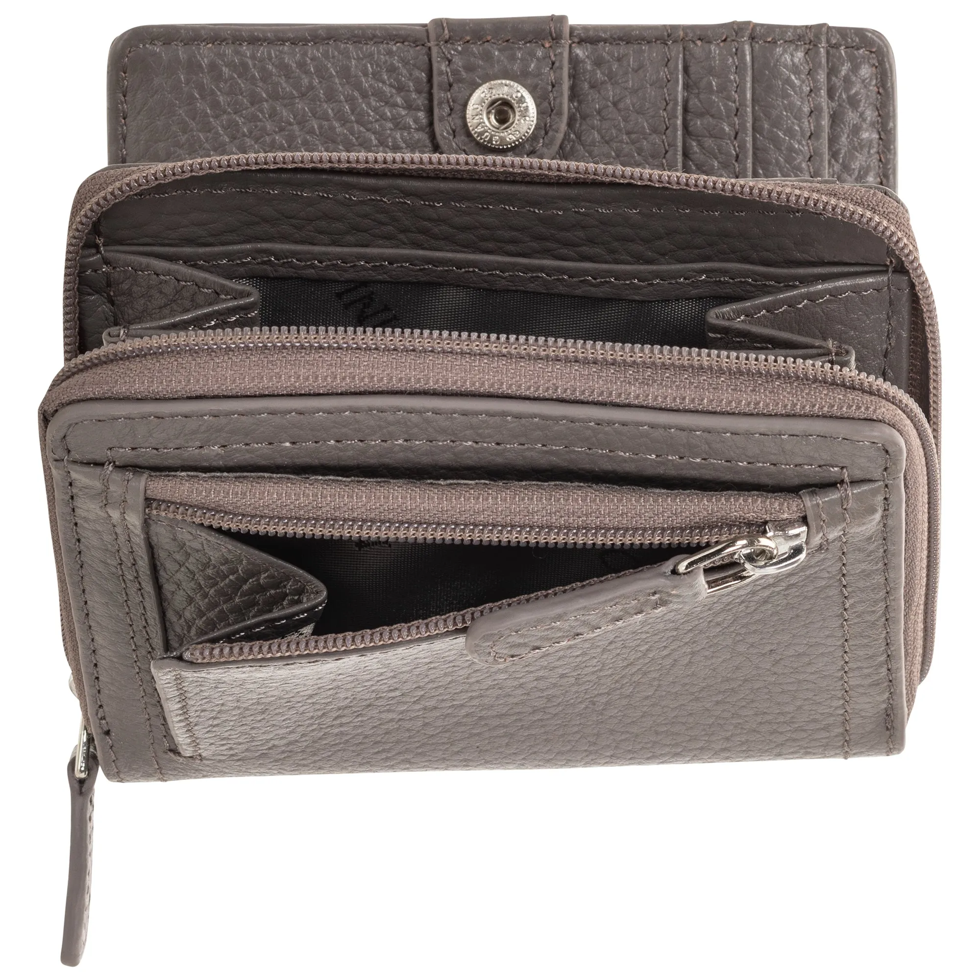 Mancini Pebbled Ladies’ RFID Small Clutch Wallet