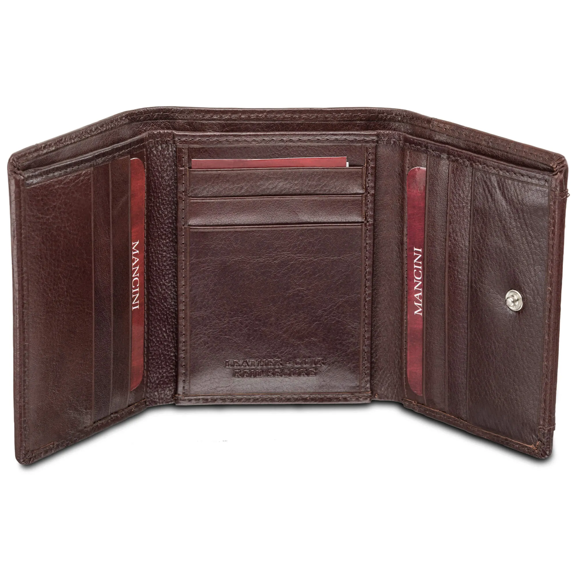 Mancini RFID Secure Trifold Wing Wallet