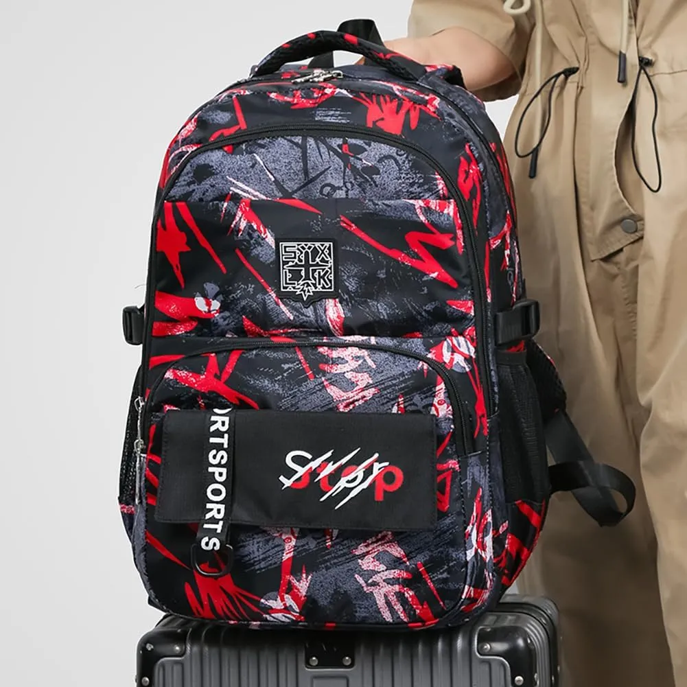MATMO Kids Camo Backpacks Graffiti Camouflage Backpack Boys and Girls School Backpack