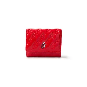 MONOGRAM SILVER COMPACT WOC - RED